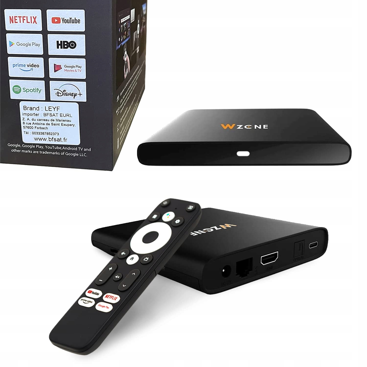 Leyf Tv Box 4K Dekoder, Czarny