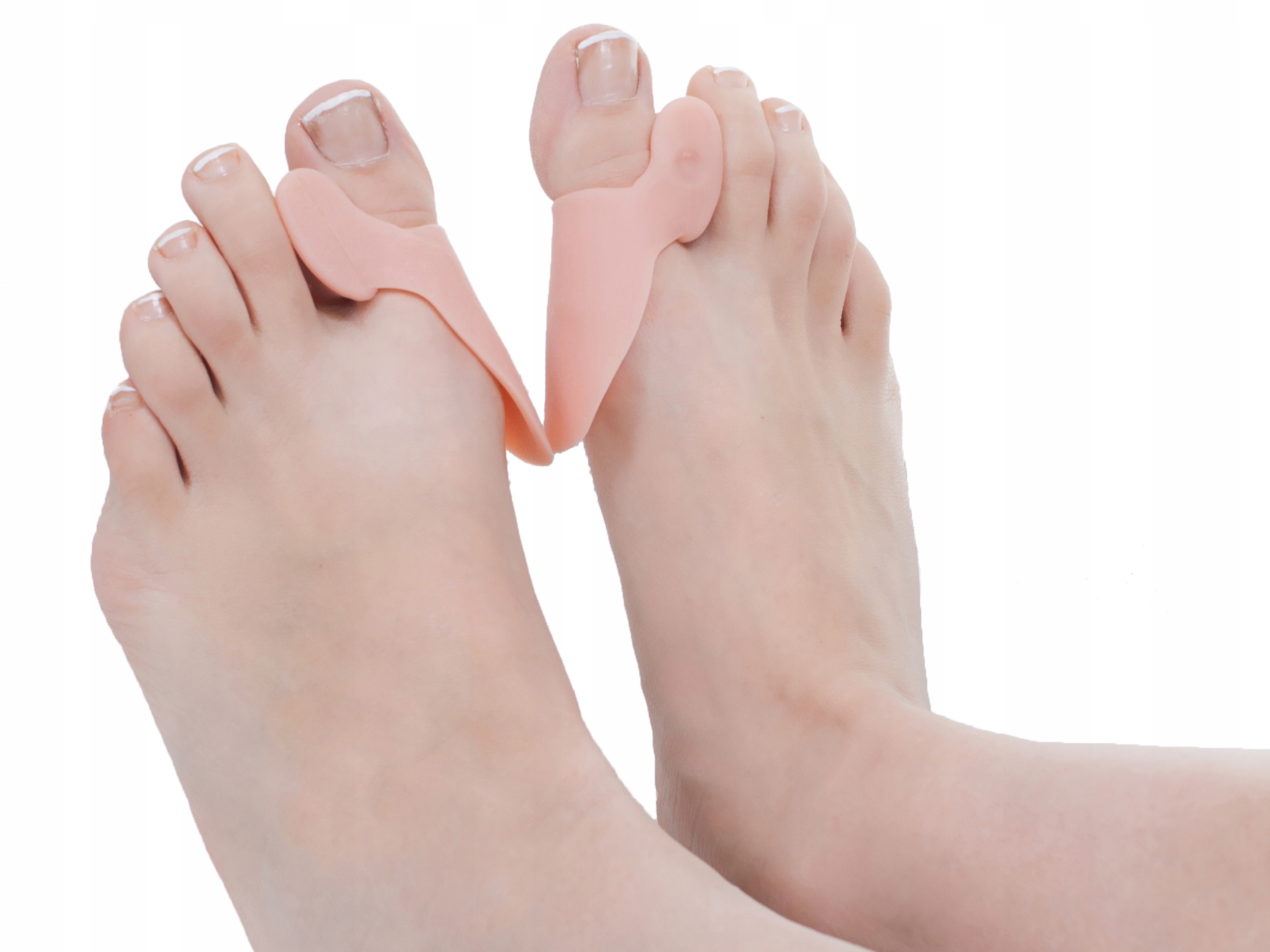 Elastyczny separator na haluksy cielisty żelowy klin dużego palca PARA Model M006