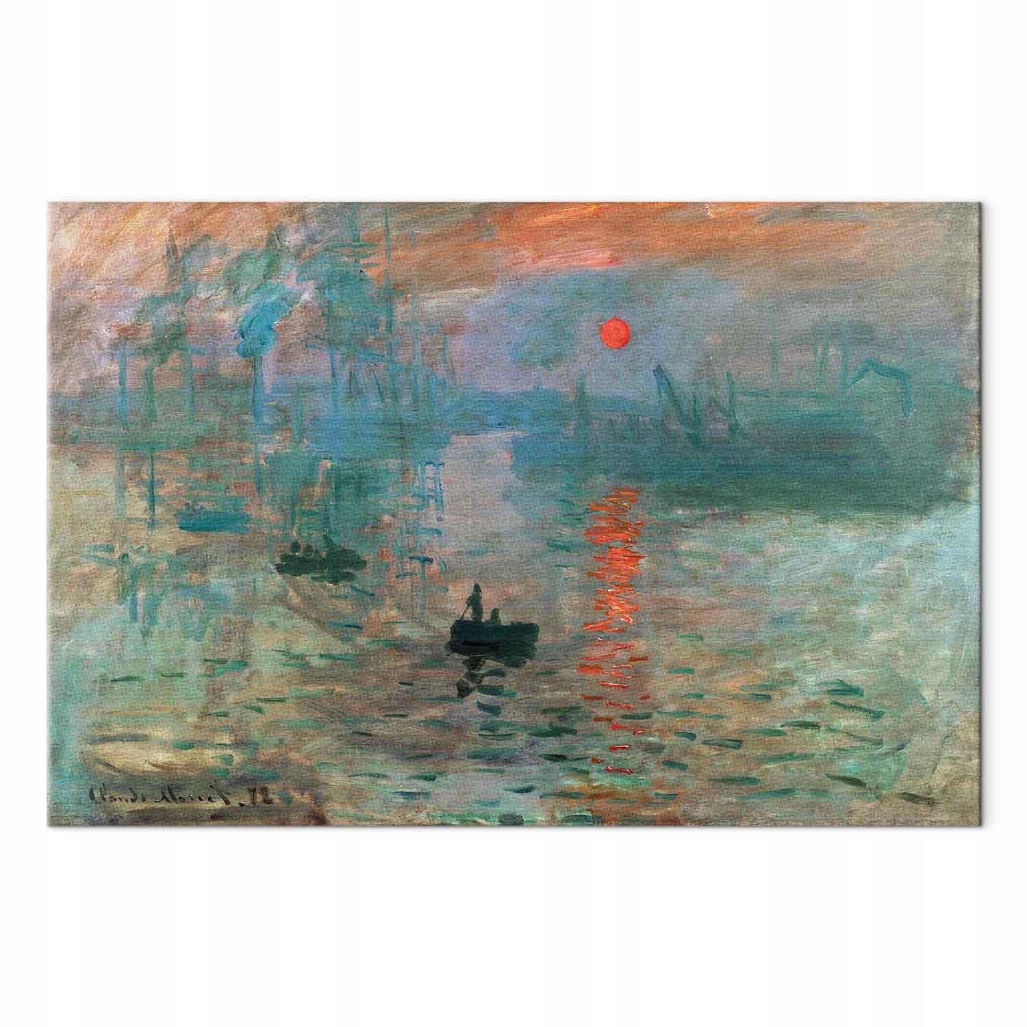 Obraz na plátně canvas Claude Monet Imprese východu slunce Krajina 90x60 cm