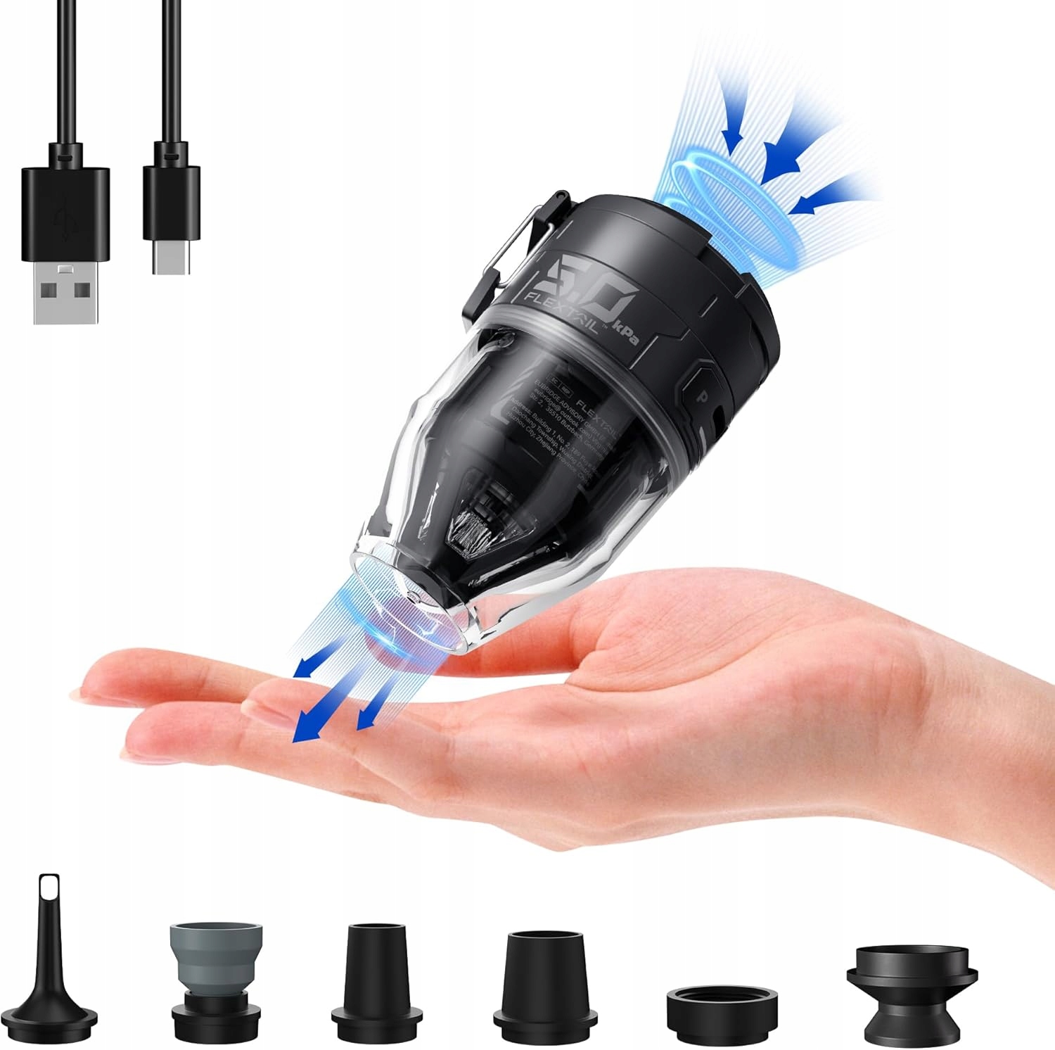 Pompka Akumulatorowa Flextail Max Pump 3 Latarka 5kPa 15W Elektryczna