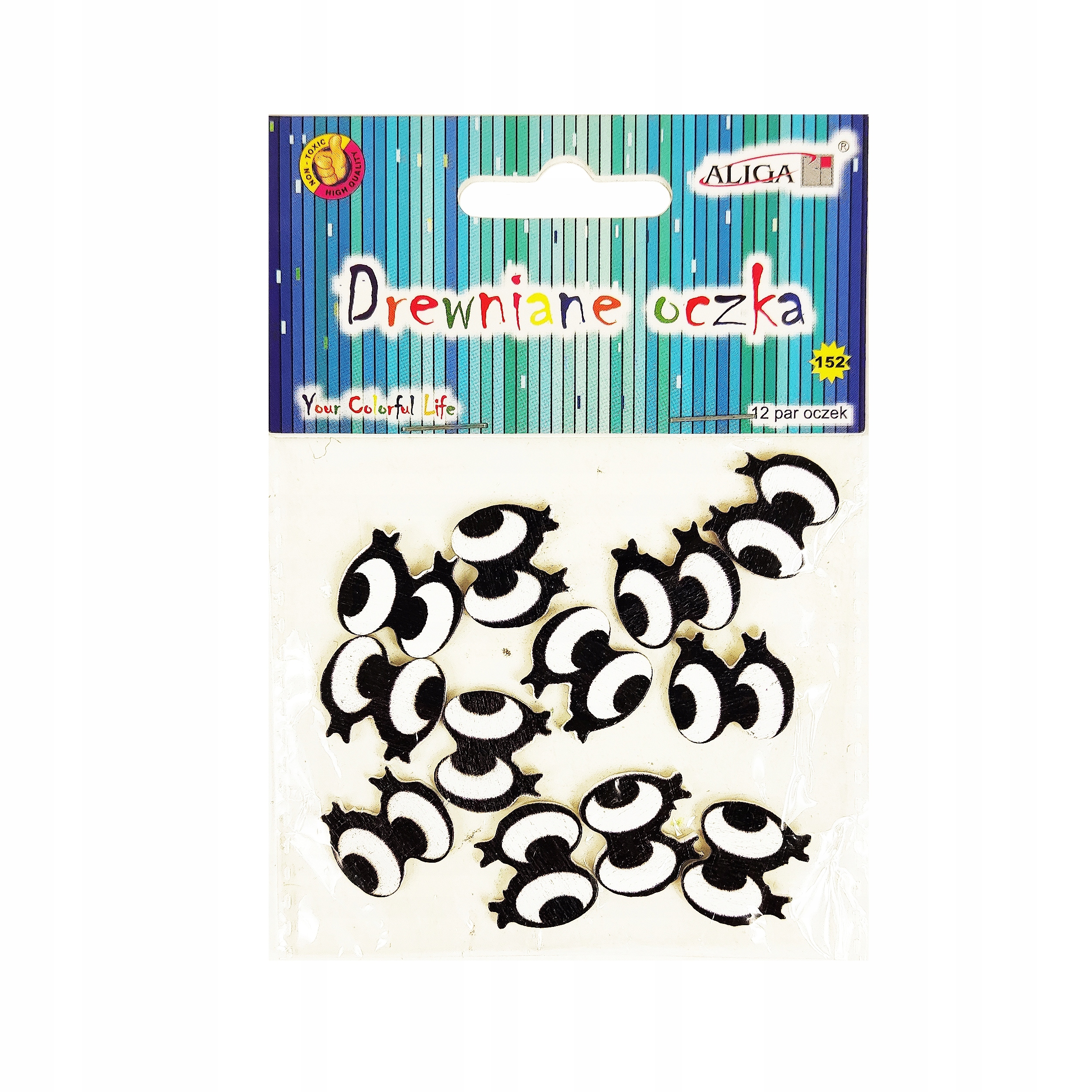 

Drewniane Oczka Dekoracyjne MT-6410 12 Sztuk Aliga