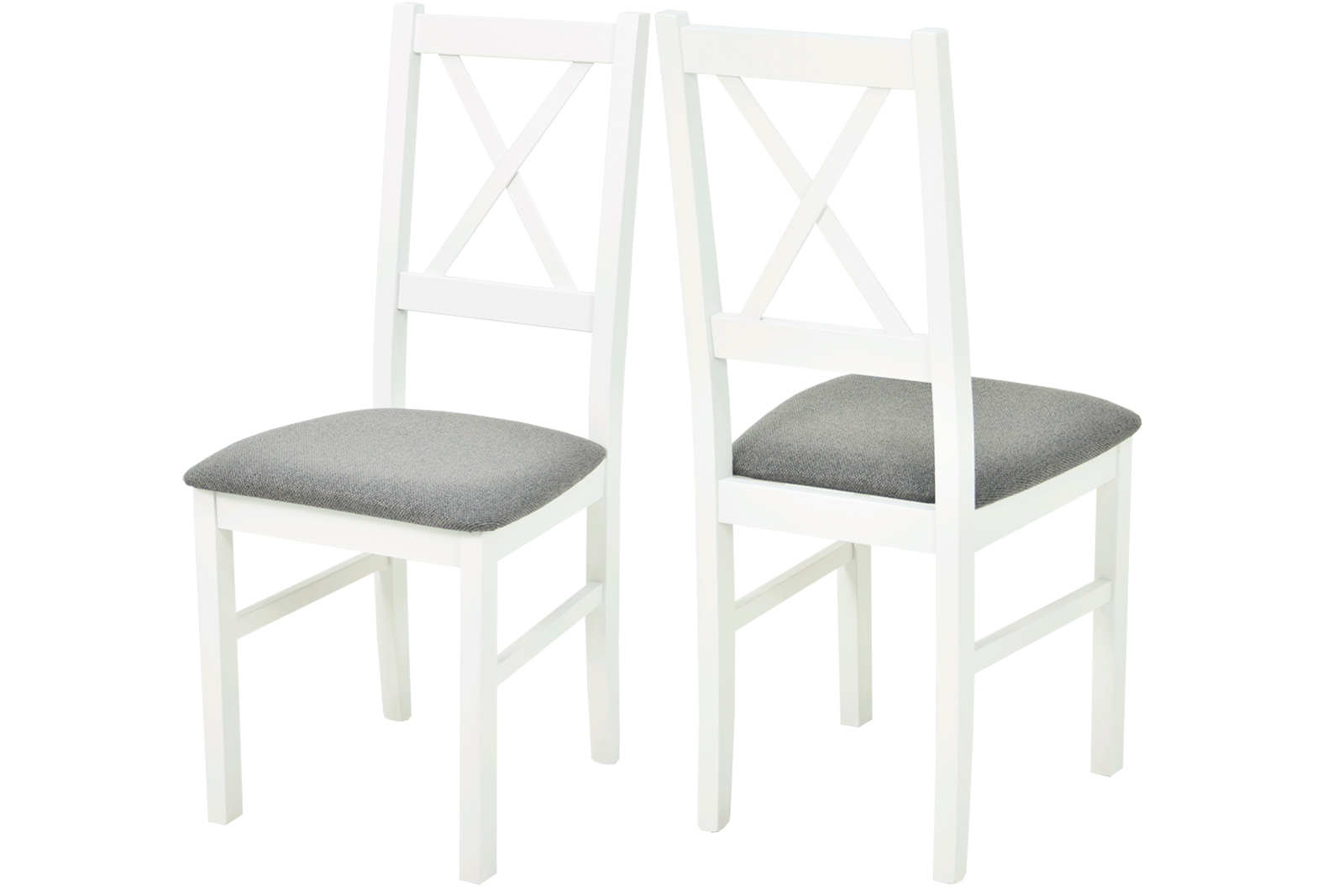 SOLIDNY Stół ROZKŁADANY 80x120 i 6 BIAŁYCH krzeseł Kolor blatu biały