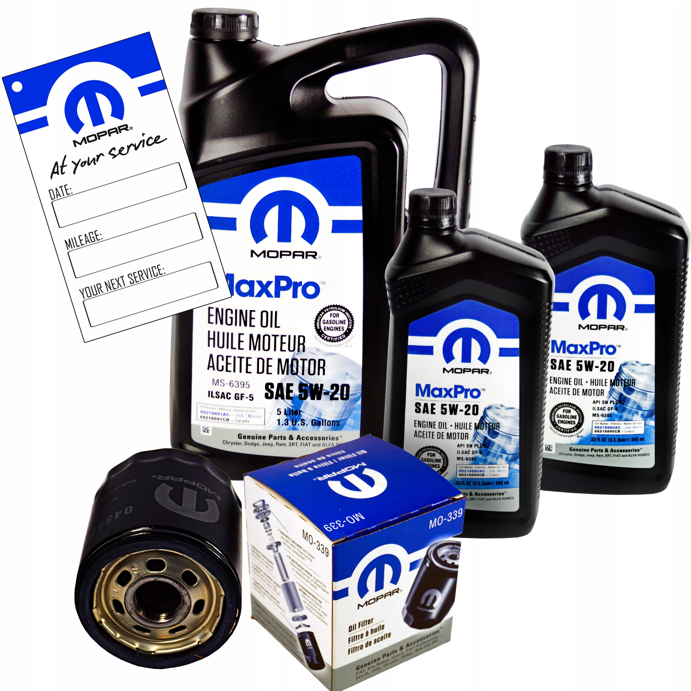 Olej filter Mopar 5W20 7L MO-339 Jeep Dodge V8