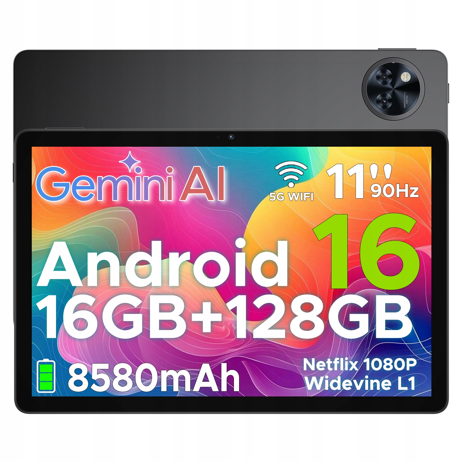 Doogee U11 Android 16 Tablet 11" Ips 16/128GB 2TB 8580mAh 5GWIFI Otg černý