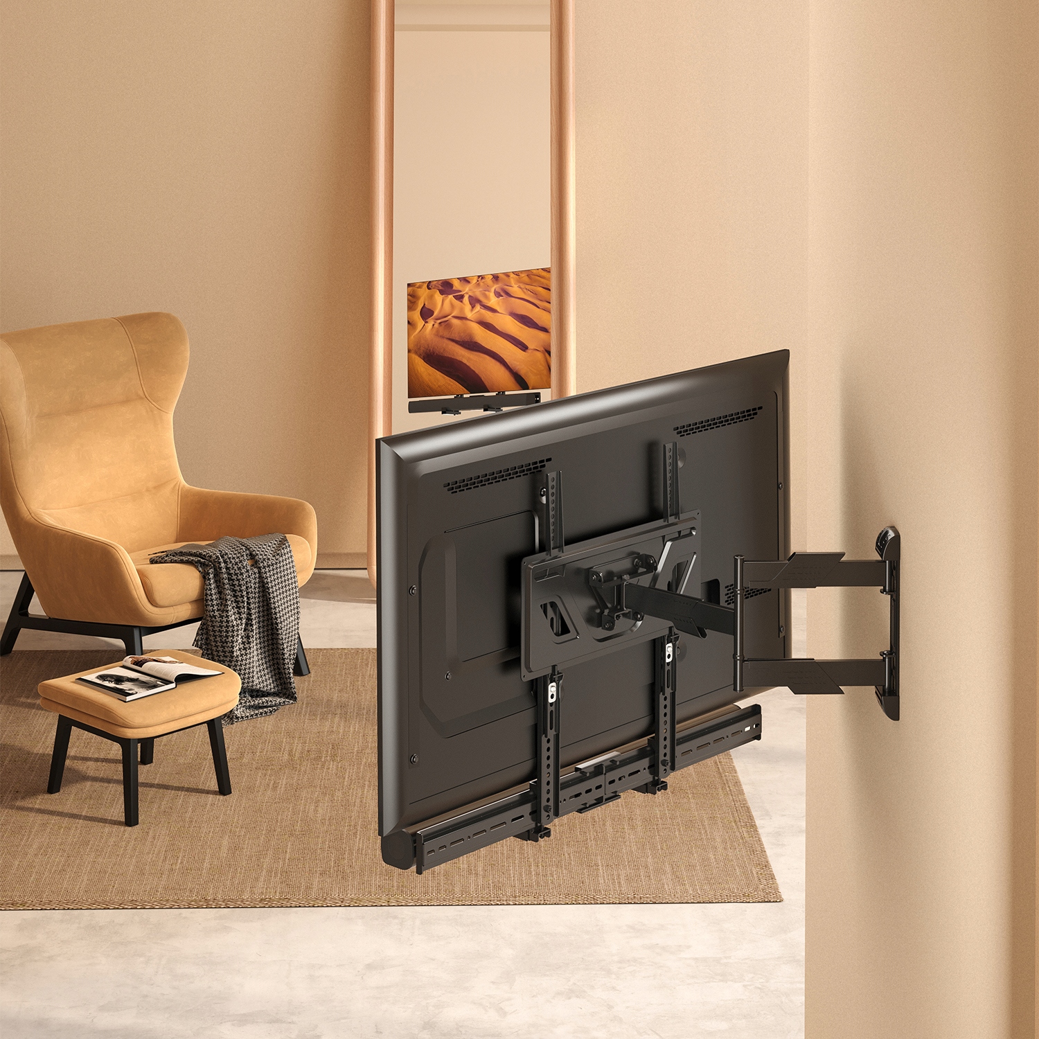 UCHWYT WIESZAK DO TELEWIZORA NA GŁOŚNIK SOUNDBAR 15KG REGULOWANA GŁĘBOKOŚĆ Marka Maclean