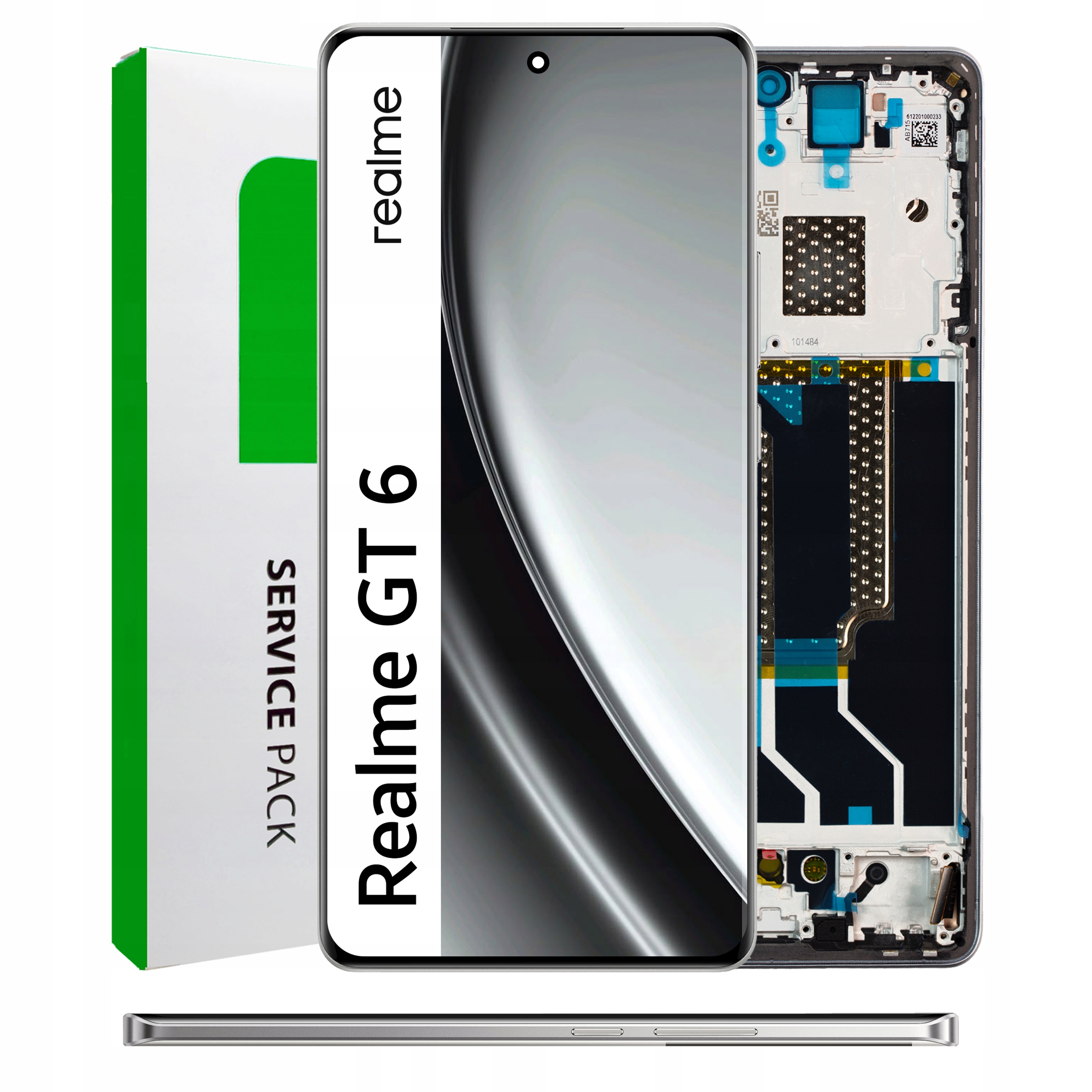 Displej pre Realme Gt 6 LCD displej Rámik Strieborný Originál Zila