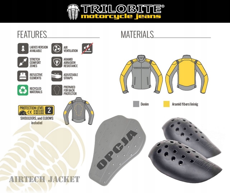 Kurtka motocyklowa Trilobite 1995 AIRTECH MEN XL Rozmiar XL