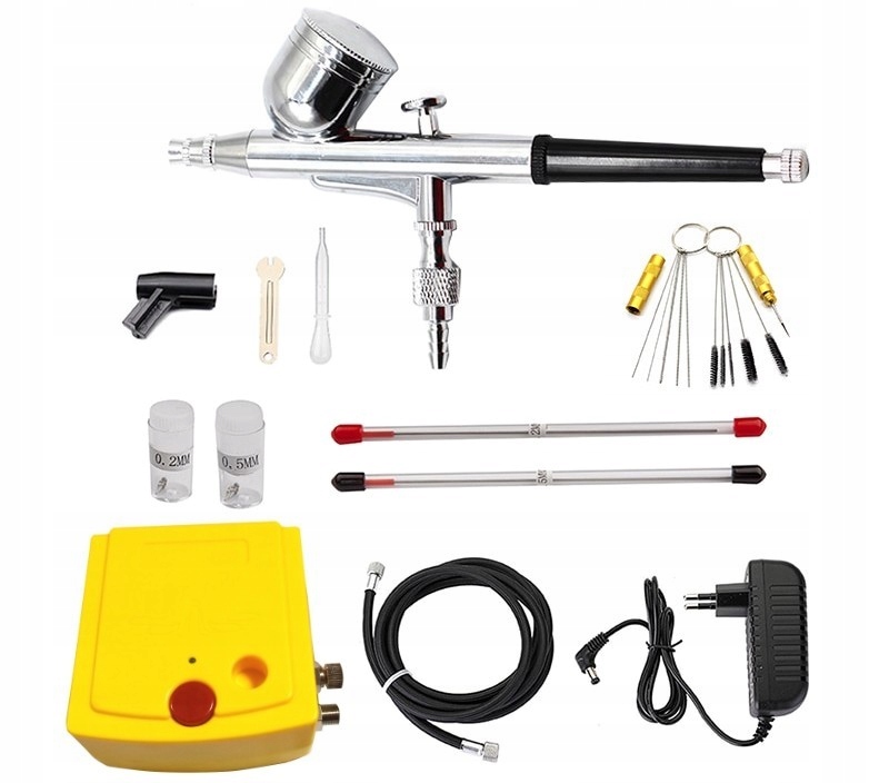 

Aerograf TG130s Zestaw 3x Dysza Szczotki Kompresor