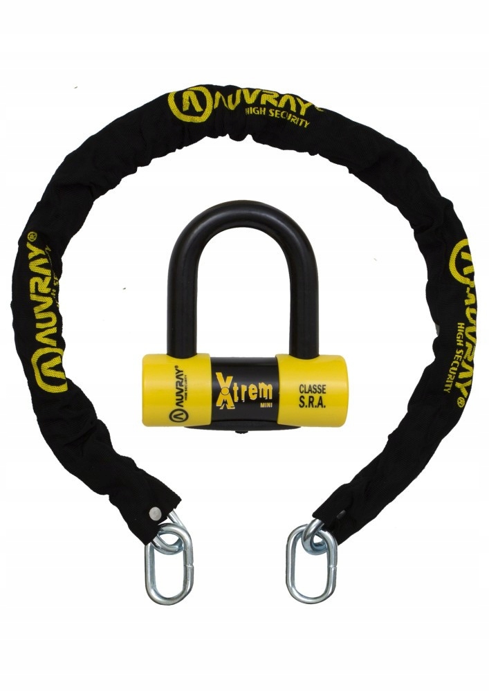 Auvray sada reťazí typu lasso s visiacim zámkom Xtrem Mini dĺžka 120 cm, priemer 10 mm