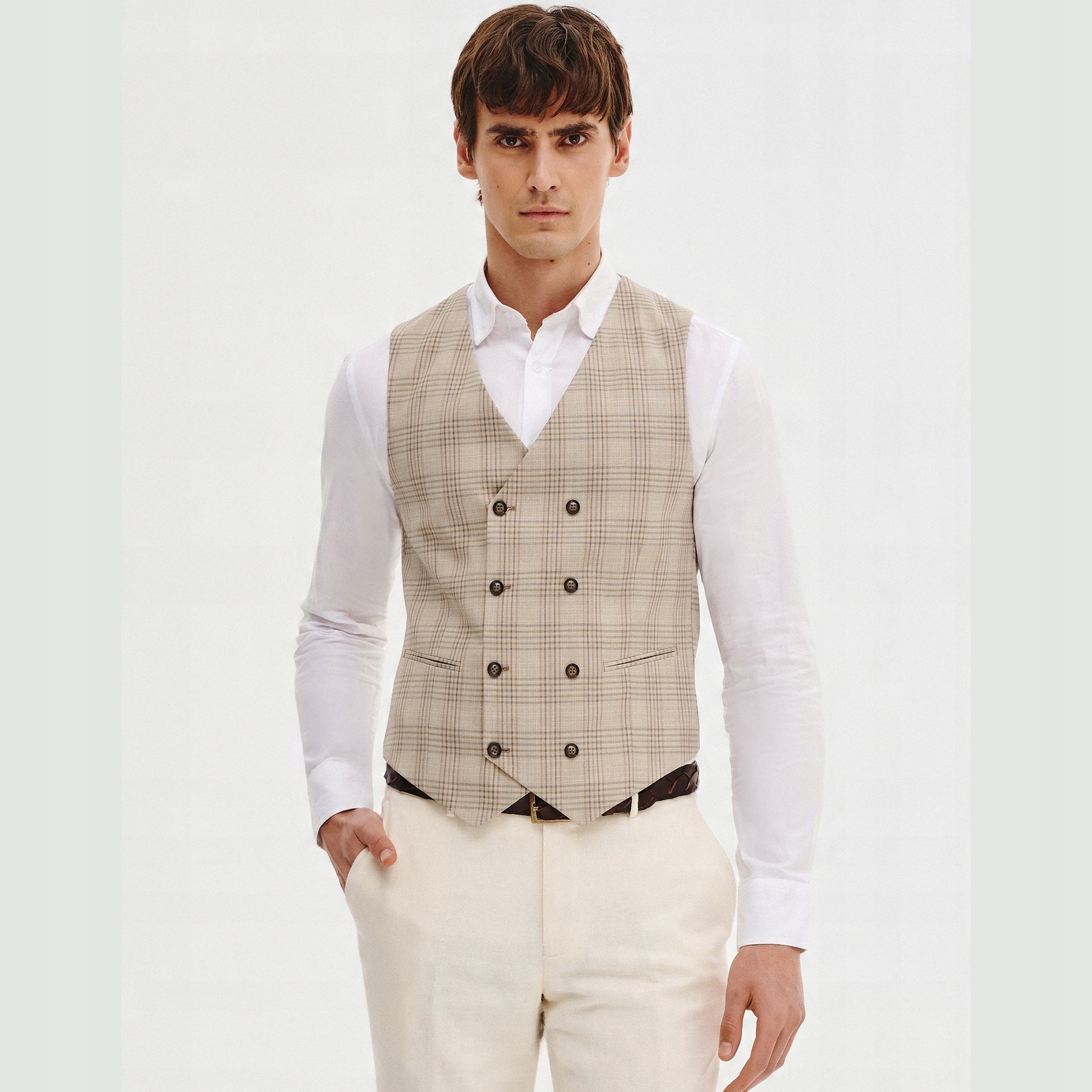 Béžová vesta Pako Lorente vel 60