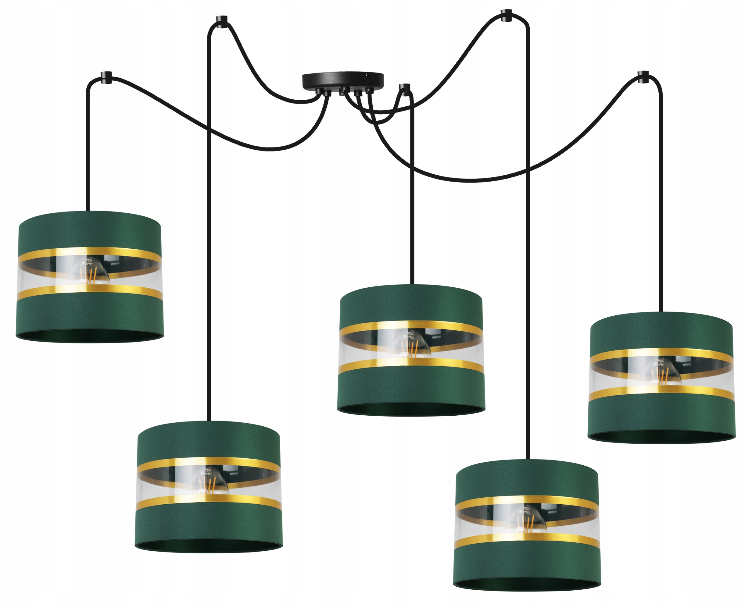 Závěsná Stropní Lampa Pavouk Lustr Glamour Zelená Stínidlo Do Obývacího Pokoje