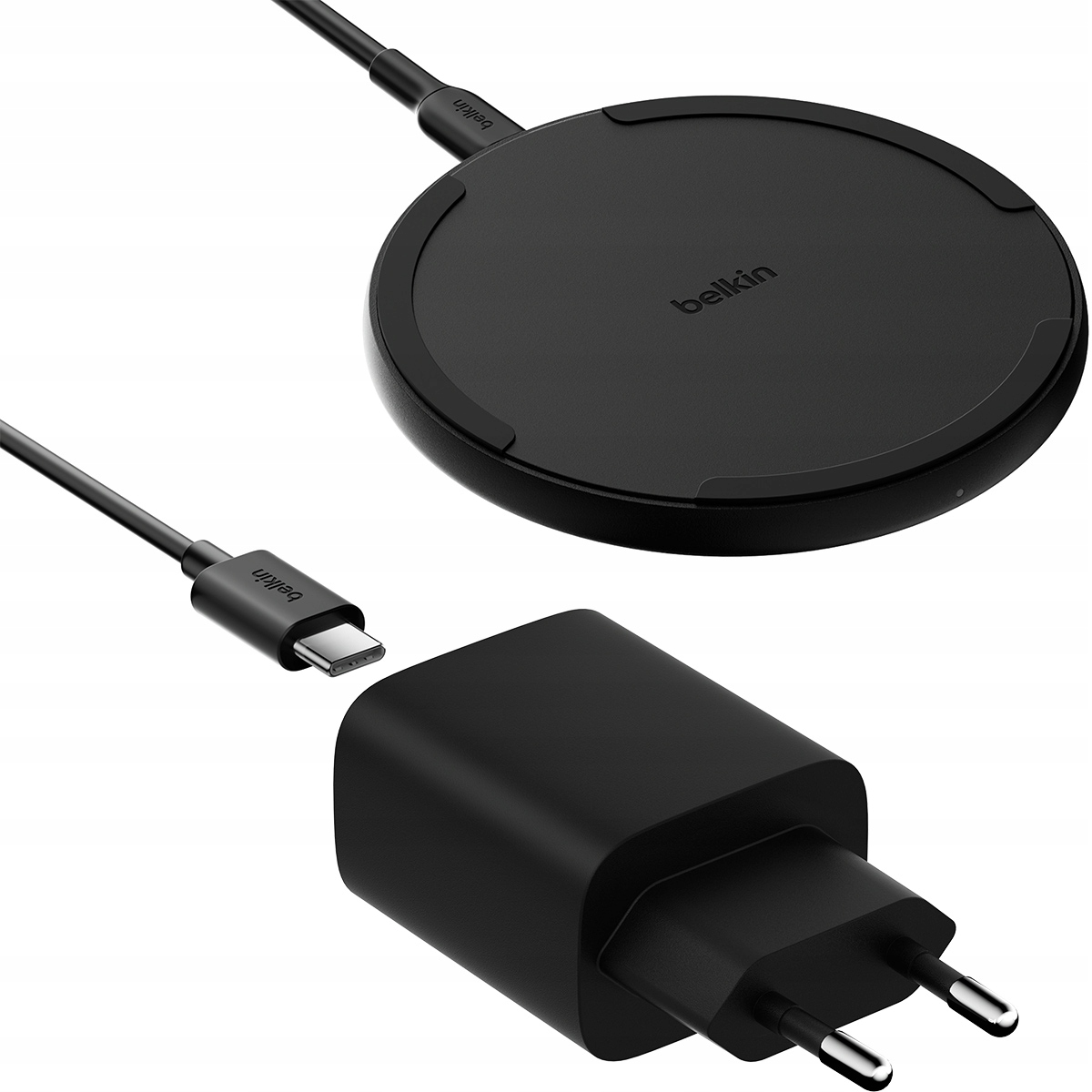 Belkin Ładowarka indukcyjna uniwersalna Qi 15W, leżąca, płaska, +kabel +psu