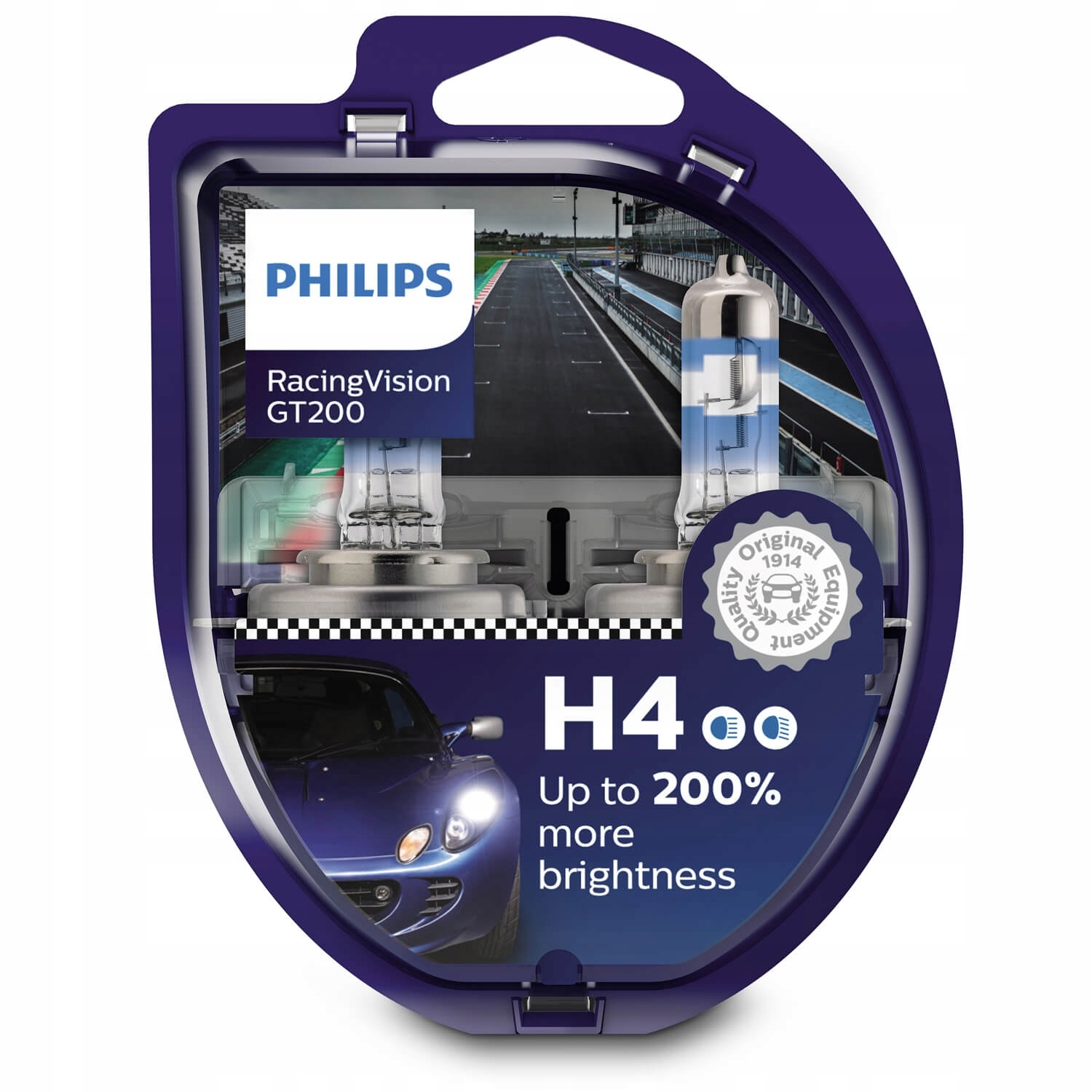 

Żarówki Philips H4 Racing Vision GT200 +200%
