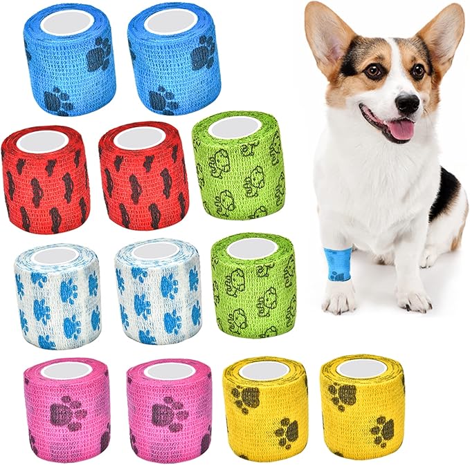Levně bandáž pro psa 5 cm x 4,5 m elastická 12 ks