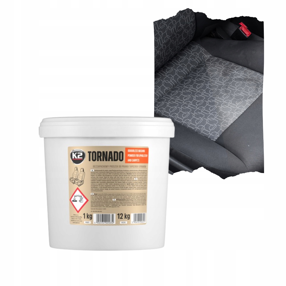 Univerzálny Prášok K2 Tornado 12 Kg Na Pranie Kobercov A Čalúnenia Kobercov