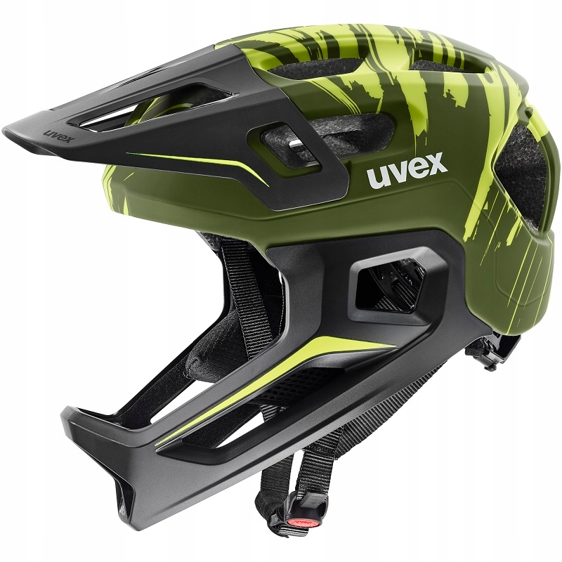 Kask Uvex React Jr FullFace Odpinana Szczęka olive black 52-56cm