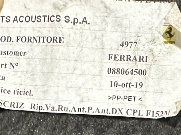 FERRARI 812 mudguard wheelhouse 88064500
