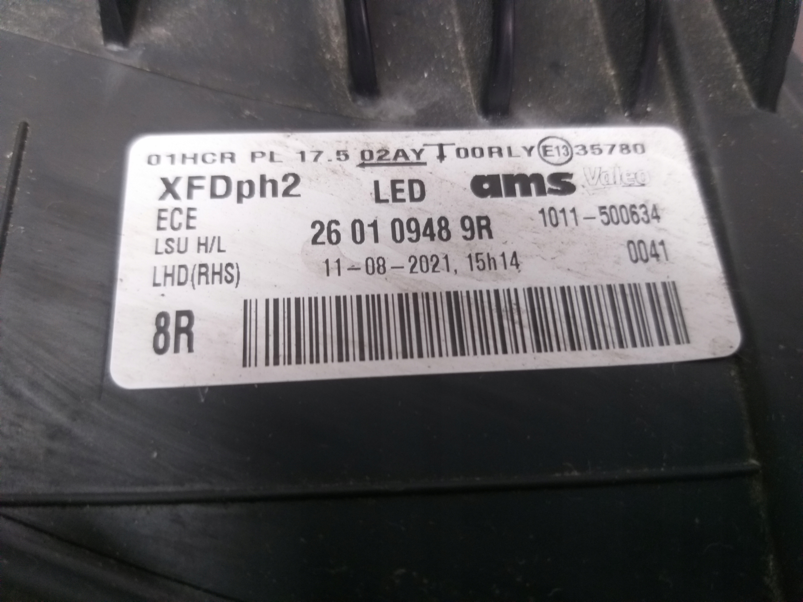 LIGHT FRONT RIGHT RENAULT TALISMAN LIFT FULL LED