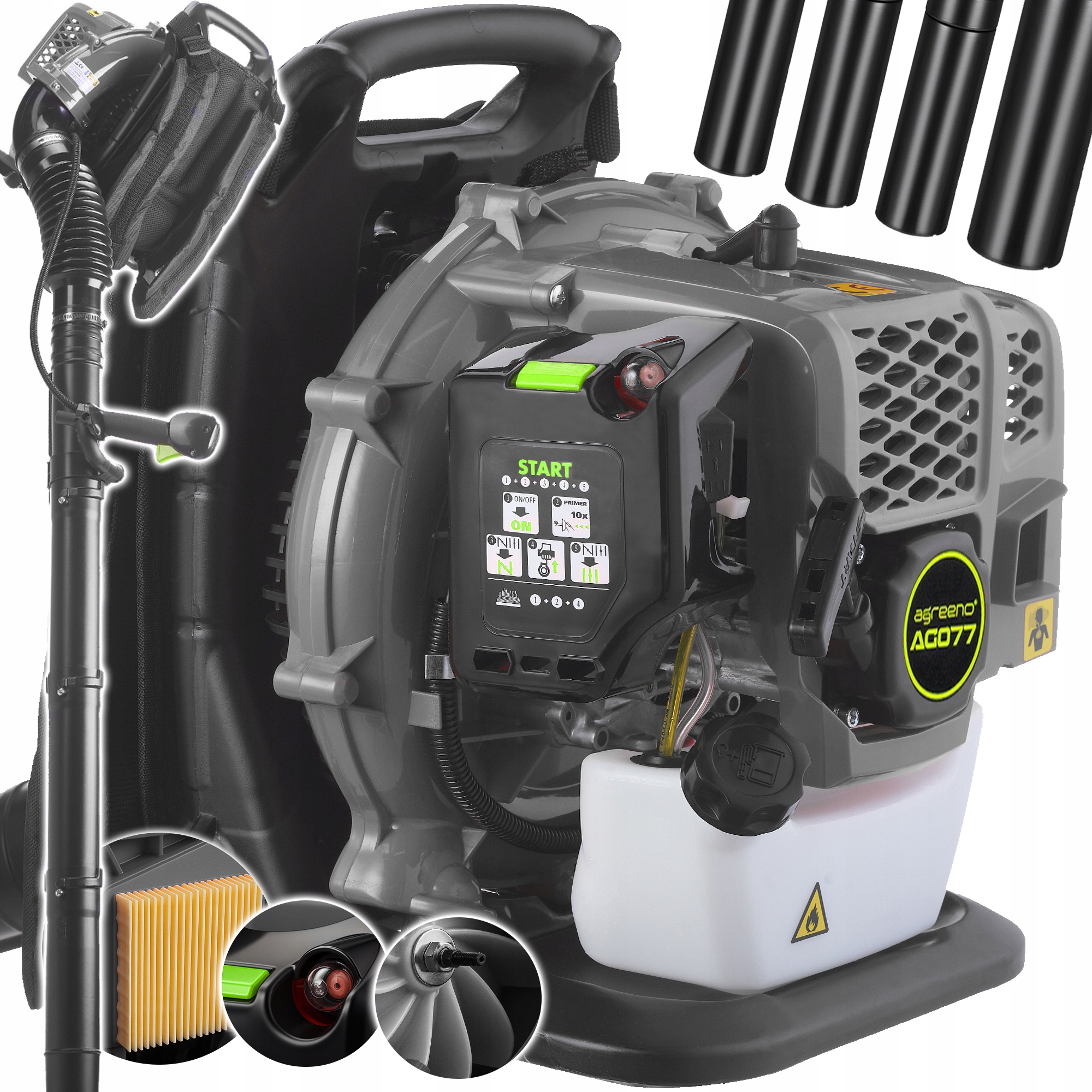 Fukar 370 km/h 24 m3/min Listí Zahradní Agreeno AG077