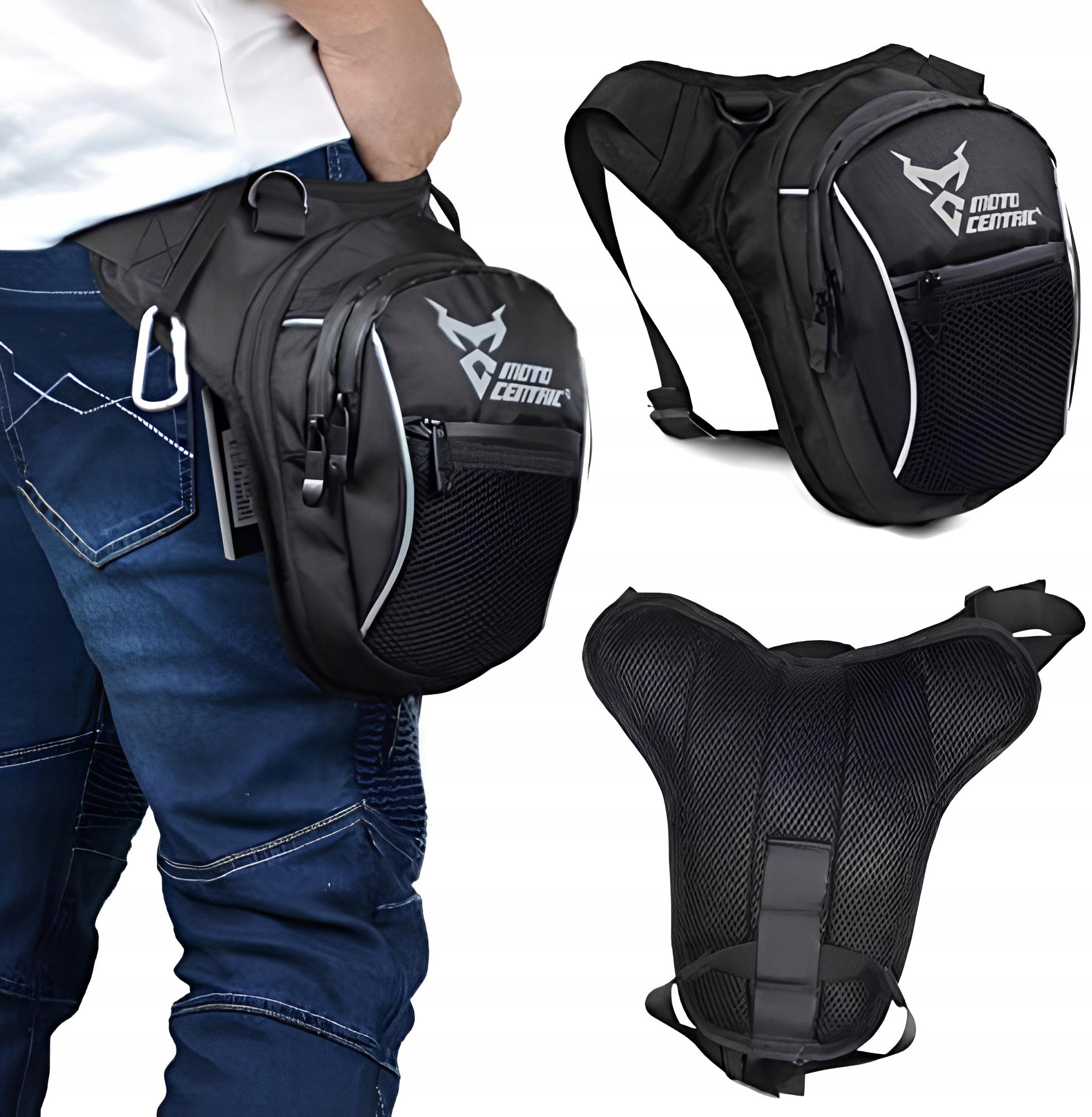 MOTOCENTRIC TORBA MOTOCYKLOWA SASZETKA NERKA NA NOGĘ SZARA Producent Motocentric