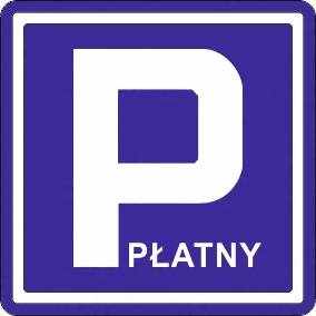 

Naklejka Znak Parking Płatny kwadrat 12 cm