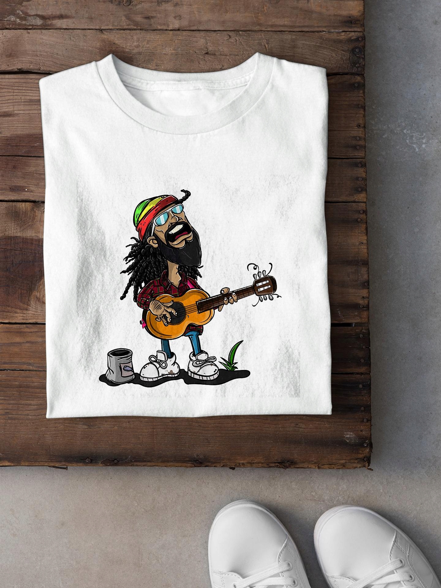 Koszulka meska RASTAMAN JAMAJKA REGGAE MUZYK XXL Dekolt okrągły