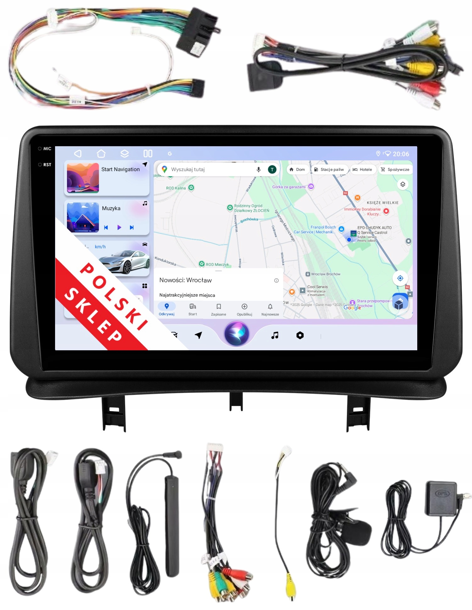 Navigace Rádio 2DIN Android Renault Clio 3 III 3/32 Gb Dsp Carplay Lte