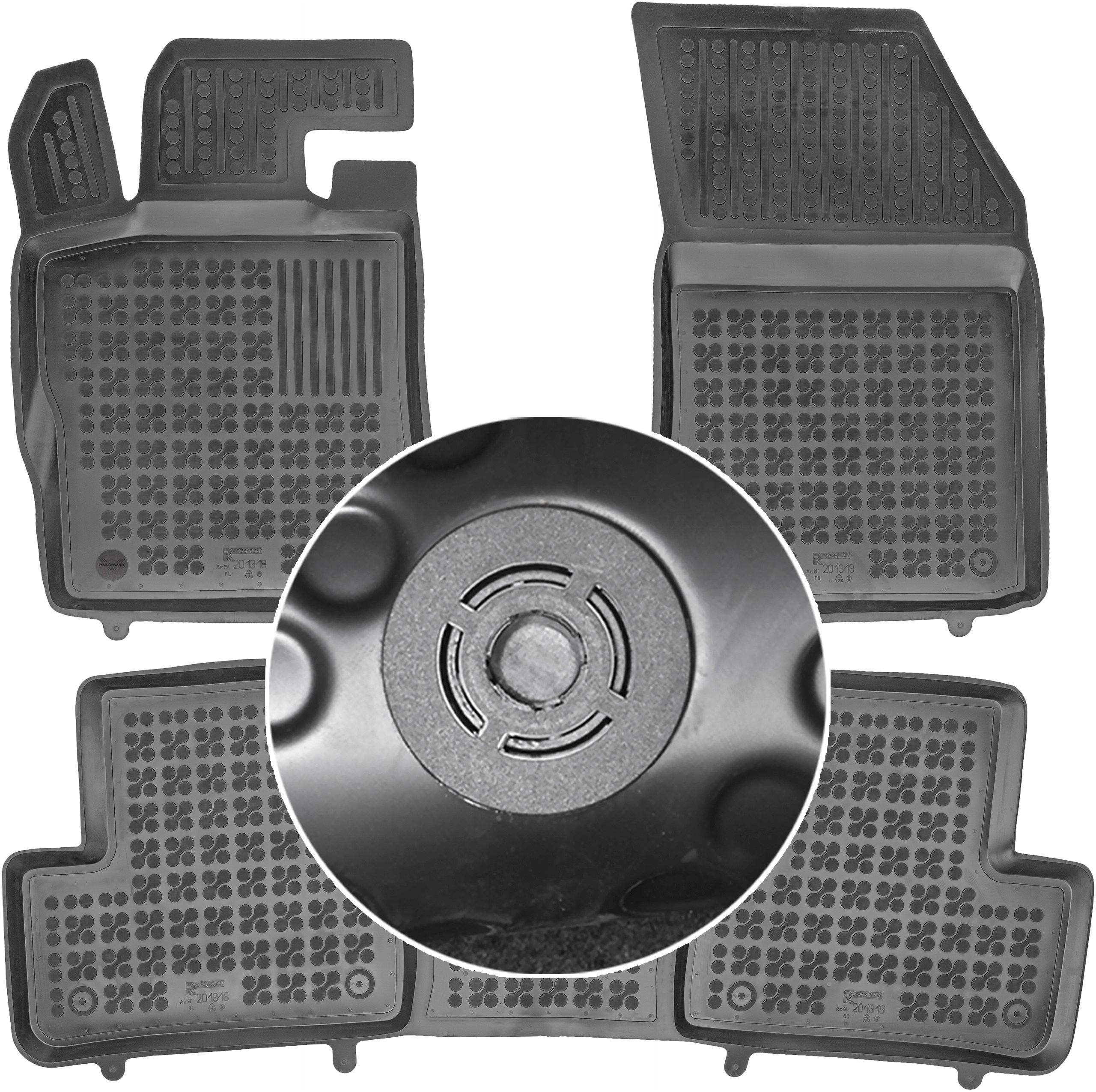 DS4 II Hb Hybryda 2021 Gumové rohože do auta Upevnenie