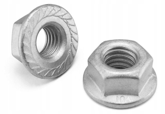 

M8 Nakrętka Kołnierzowa Ząbkowana KL.10 Ocynk 10sz