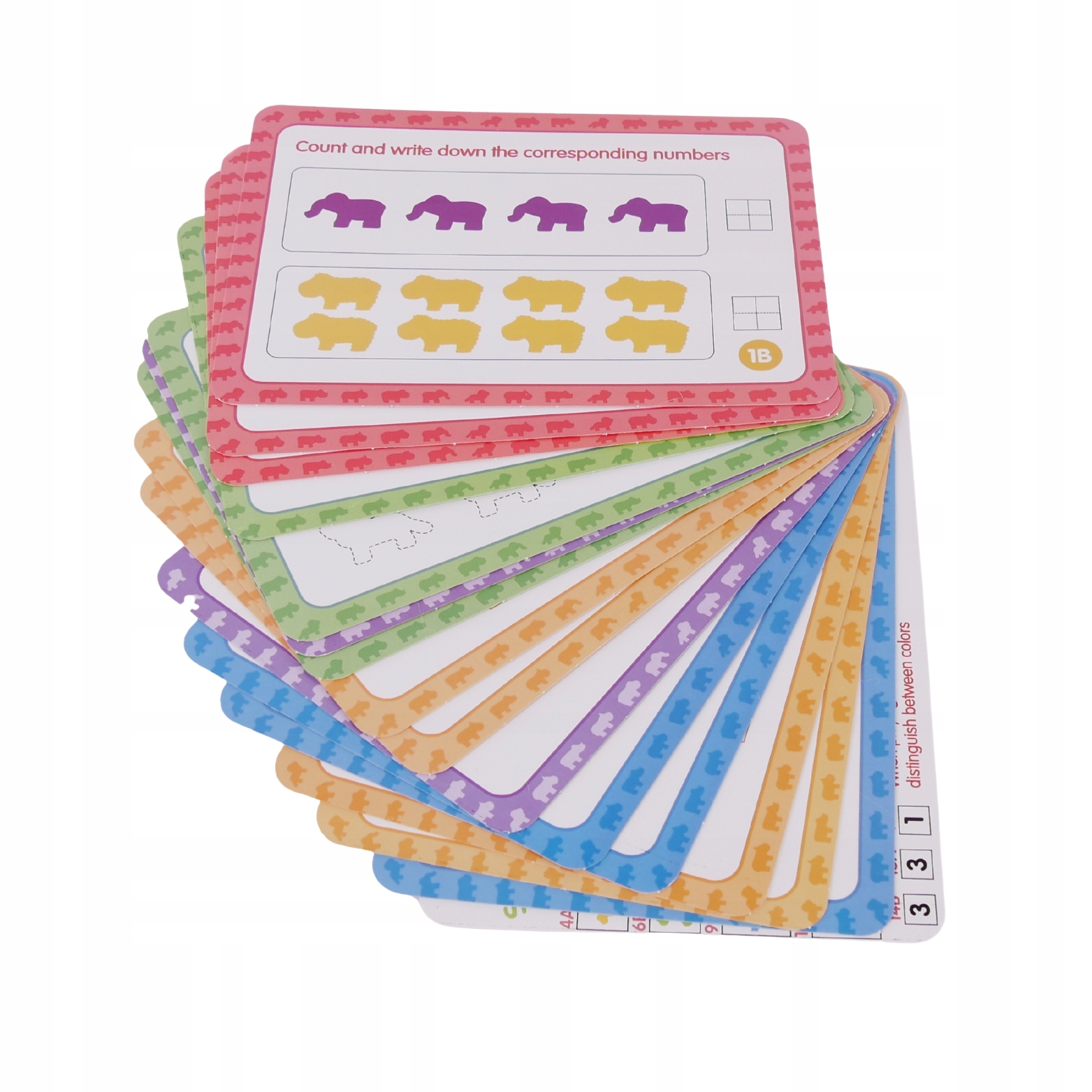 Duży Zestaw Edukacyjny Nauka Liczenia Kolorów Gra Montessori Karty Zadań Materiał karton plastik