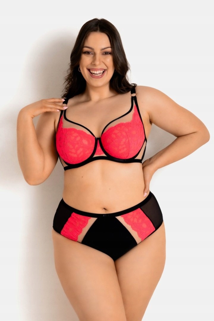 Biustonosz Funny Plunge 19232 Czarny-fluo, 80G Mediolano