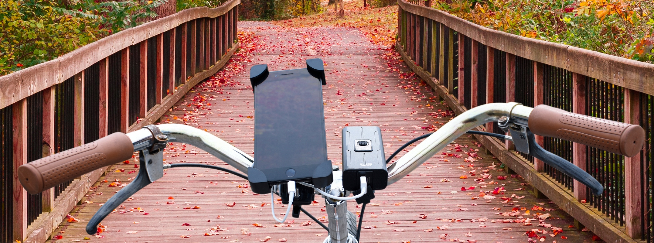 WODOODPORNA LATARKA ROWEROWA WBUDOWANY POWERBANK Źródło światła LED