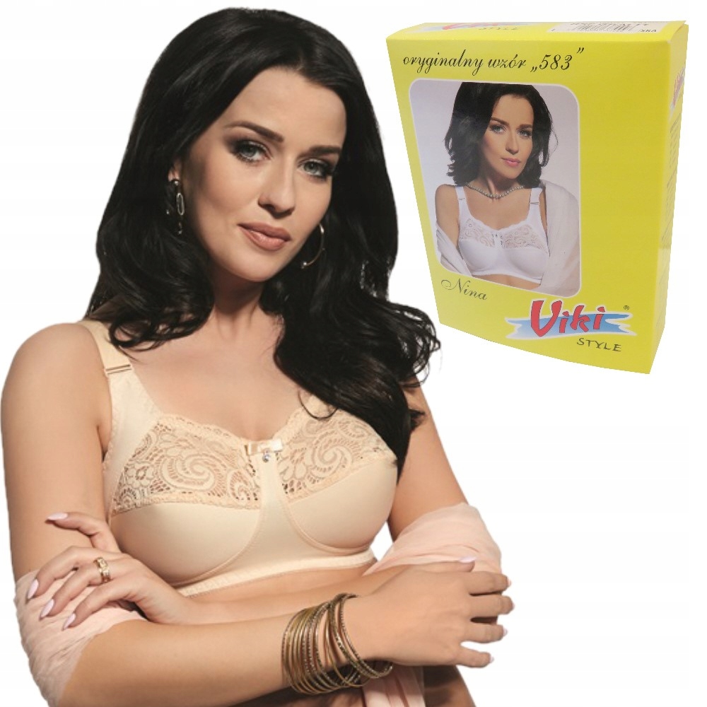 Viki 583 biustonosz Nina miękki duże rozmiary Beż 85D