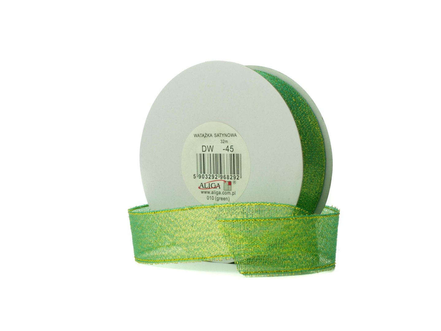 Stuha třpytivá zelená 4ks 25 mm x 32m DW25-45