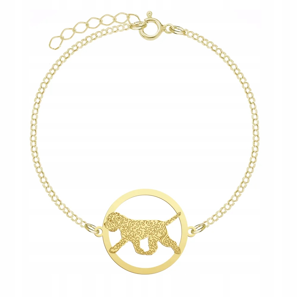 Zlatý náramek s romským psem 925 Řetízek Žena Gravírování Bonus