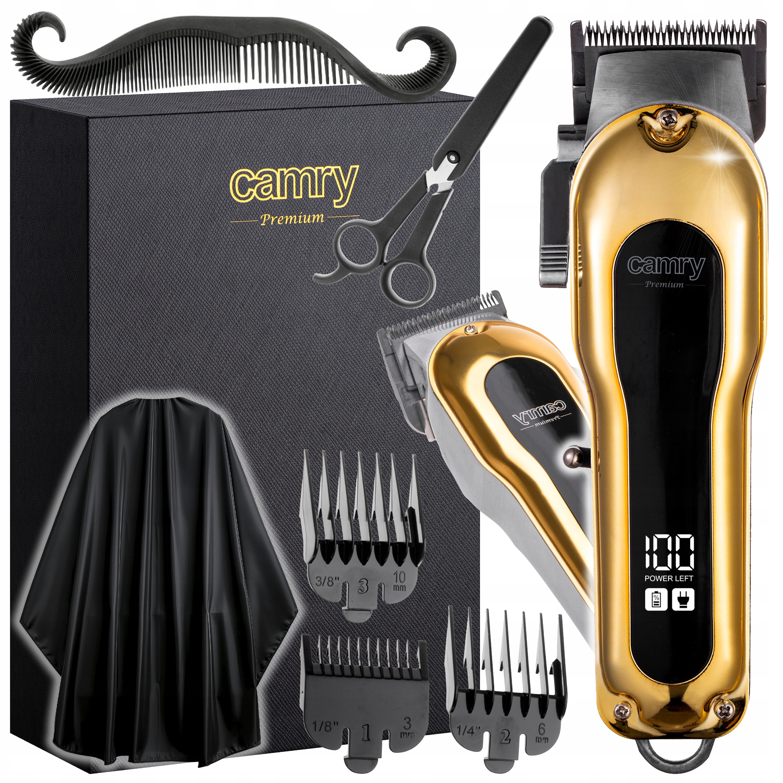 Zastřihovač Vlasů Camrypremium Kompletní Sada Led Displej