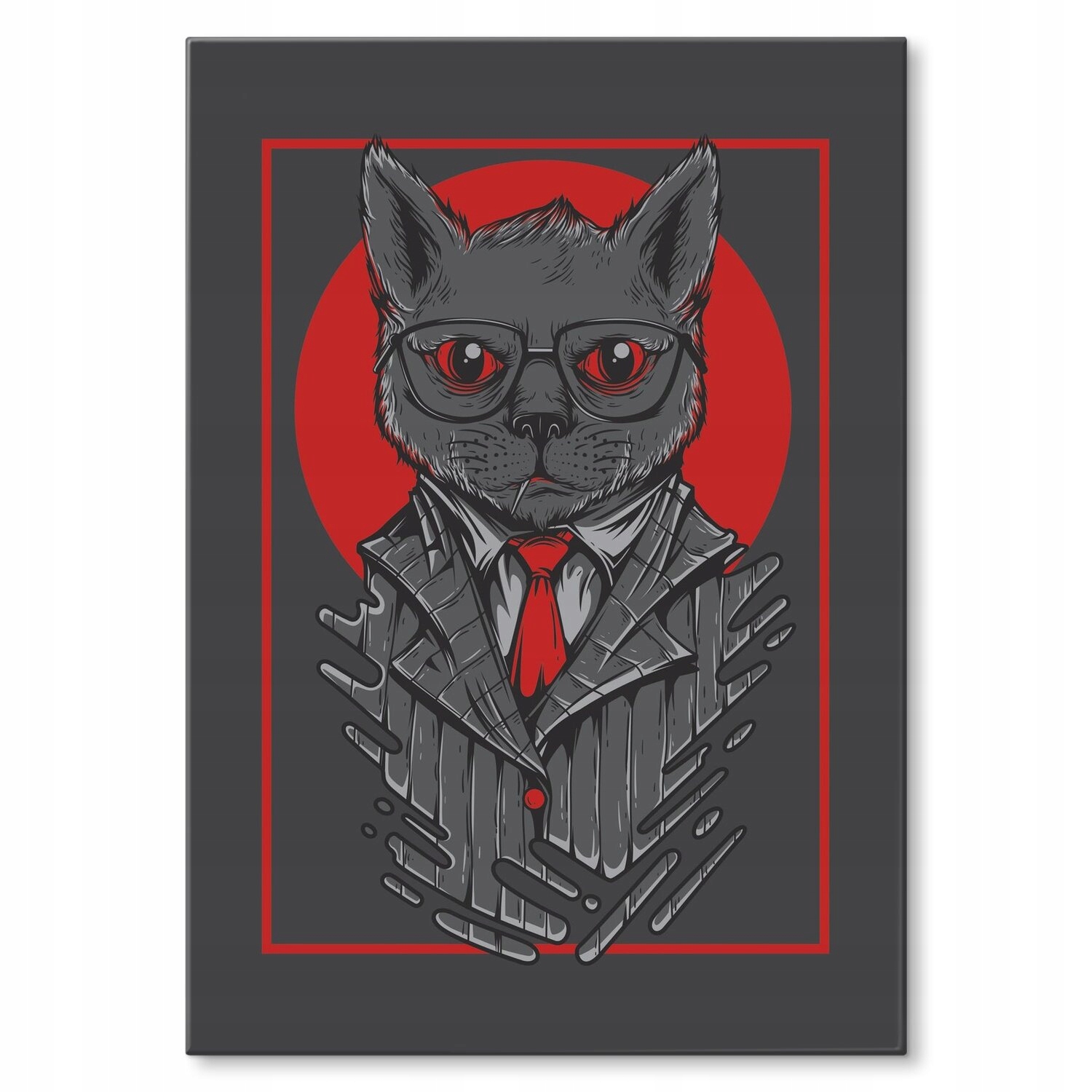 Kovový plakát Kočka z mafie Dárek 22 x 31 cm