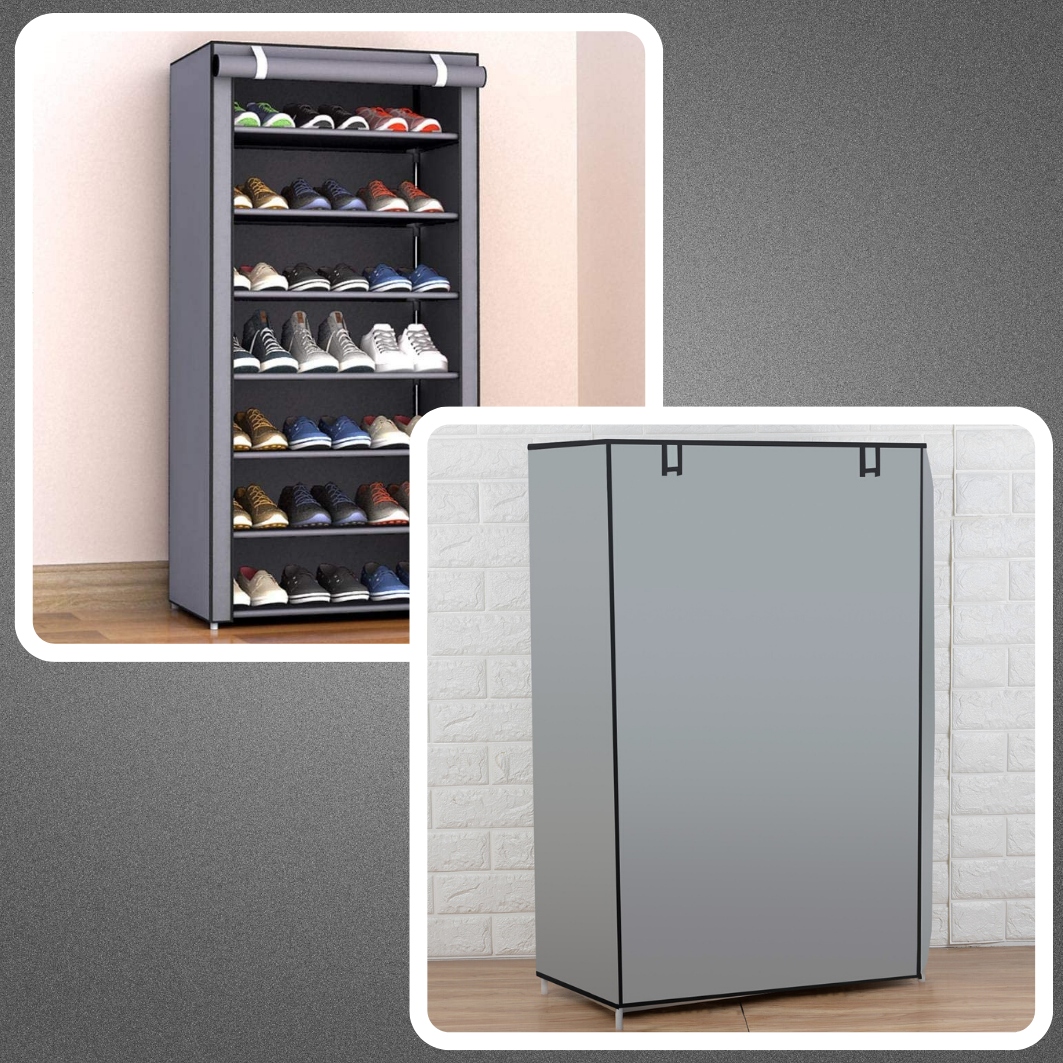 SZAFKA NA BUTY MATERIAŁOWA OBUWIE PÓŁKA REGAŁ XL ORGANIZER 9 PÓŁEK Maksymalna liczba par butów więcej