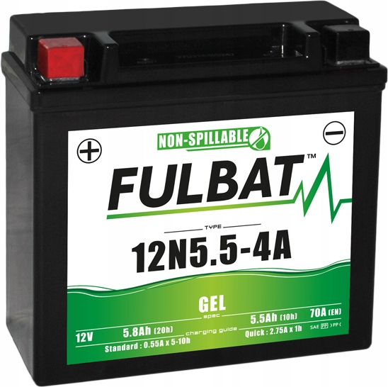 Akumulator żelowy Fulbat 12N5.5-4A 12V 5.8Ah 70A