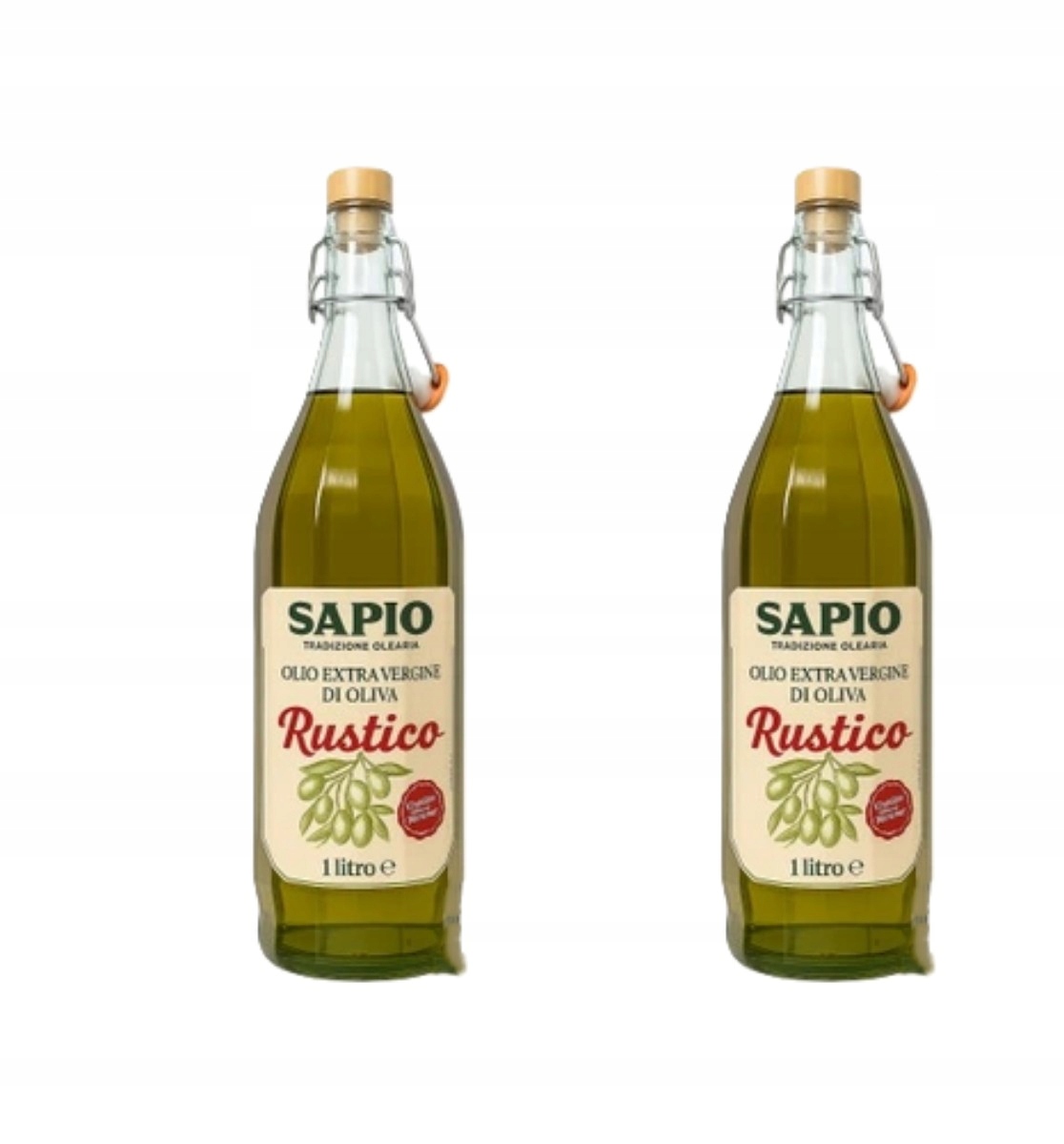 Levně Sapio Rustico Evo Extra panenský olivový olej Nefiltrovaný 1L X 2 Kusy