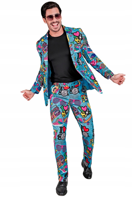 Kostým Barevný Oblek 80. Léta Disco Karneval Bal L Widmann 39663