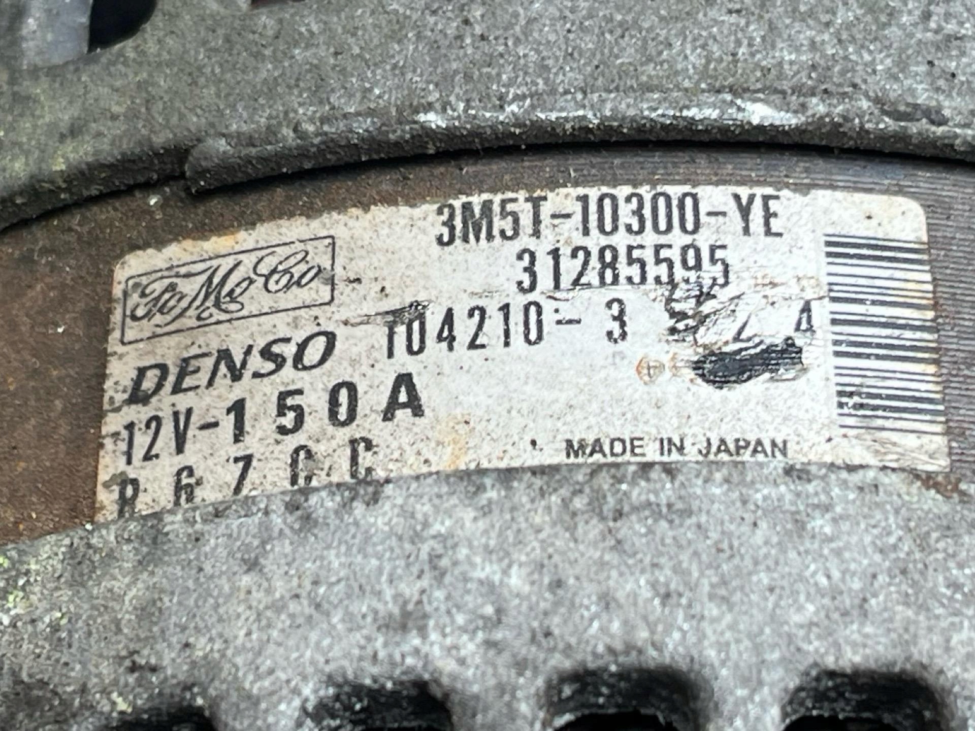 Alternator Volvo V50 facelift 2009 3M5T-10300-YE