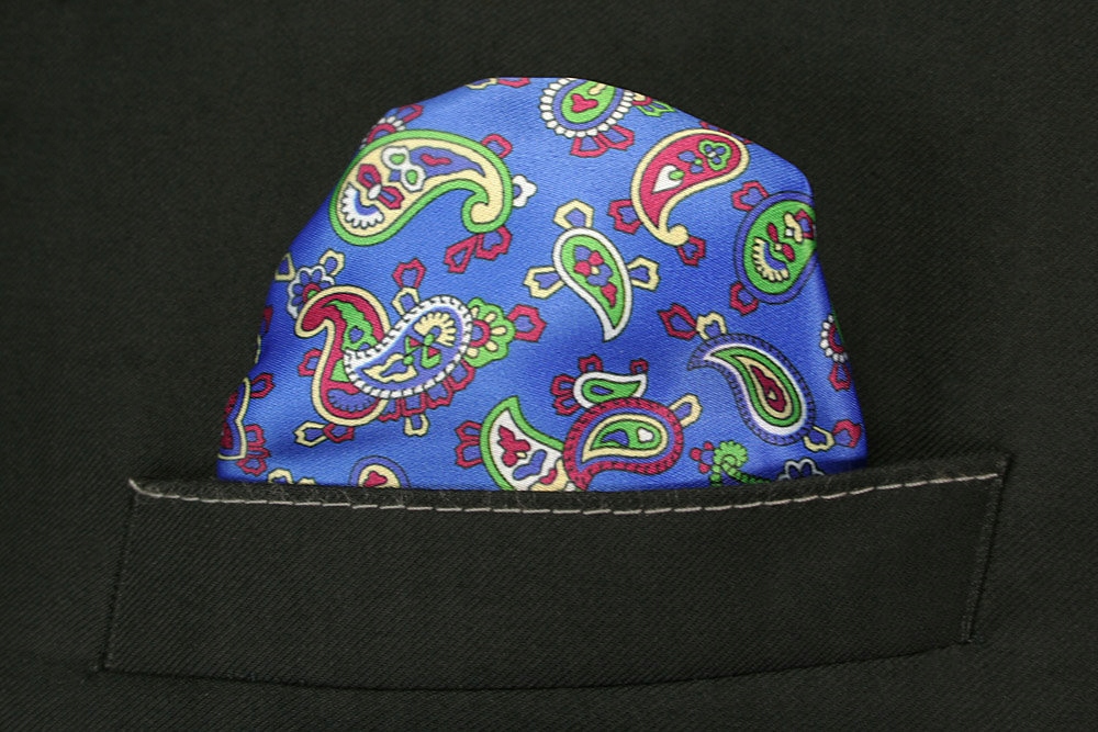 Elegancka Męska Poszetka Wzór Paisley Łezki Alties Materiał dominujący poliester