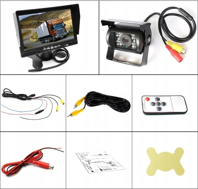 KAMERA COFANIA SONY MONITOR 7 TIR BUS 10m 12V 24V LCD Display screen