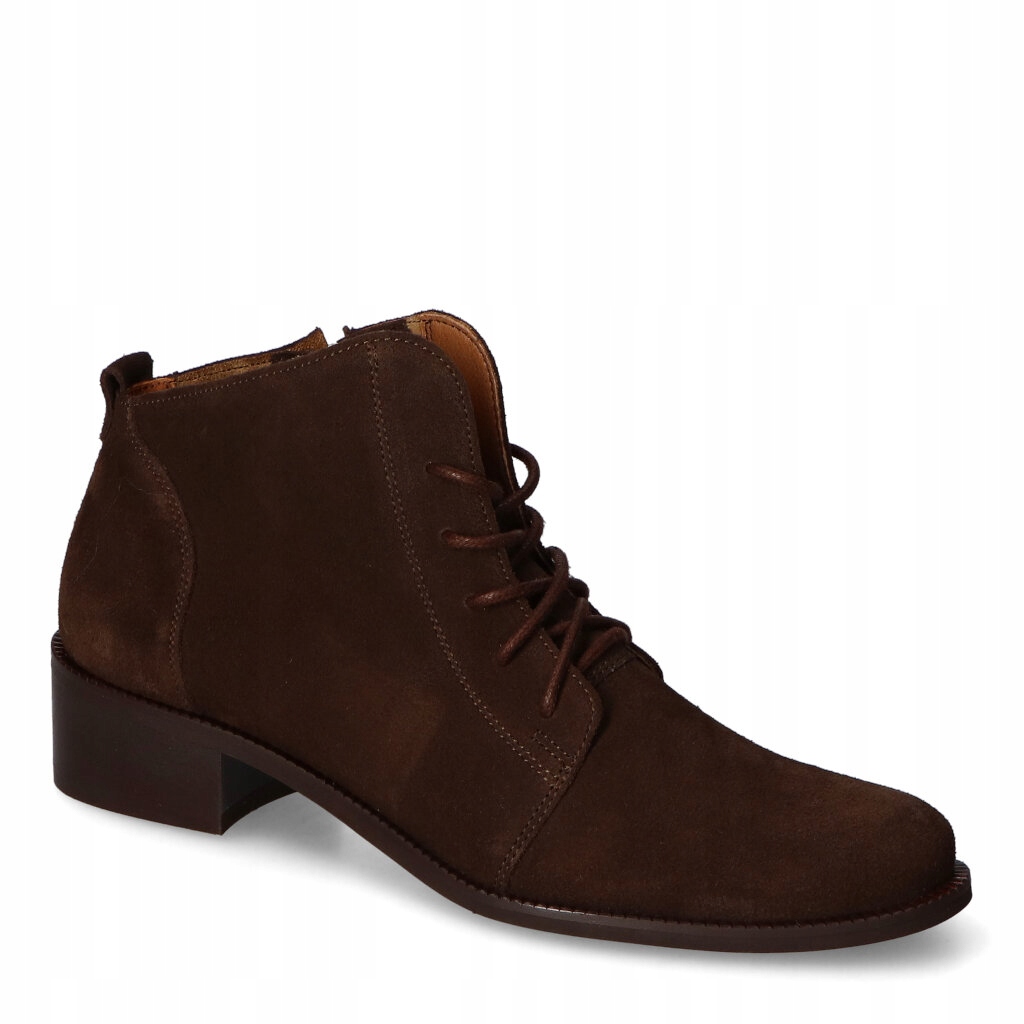 Kotníkové Boty Exquisite 1692 Čokoláda velur 40
