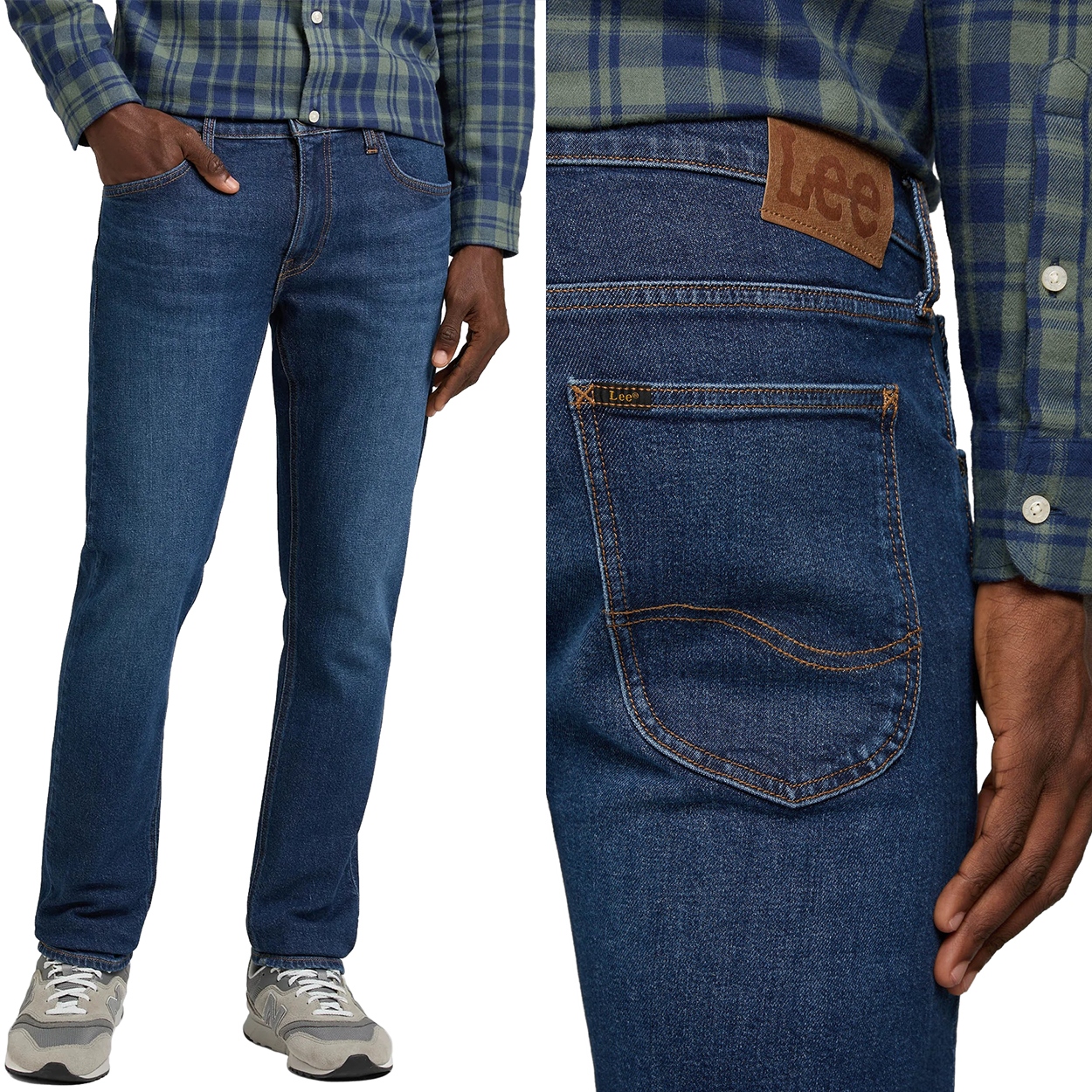 Lee Luke Subtle Worn In Džins silně zúžené tmavé džínové kalhoty W38 L34