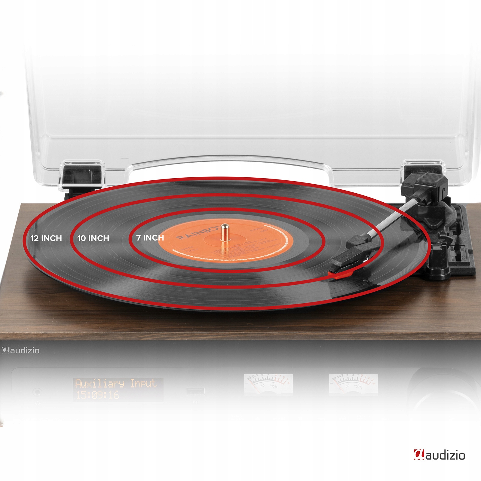 Gramofon retro Boston odtwarzacz CD USB radio DAB głośniki pilot Audizio Kod producenta 102.195