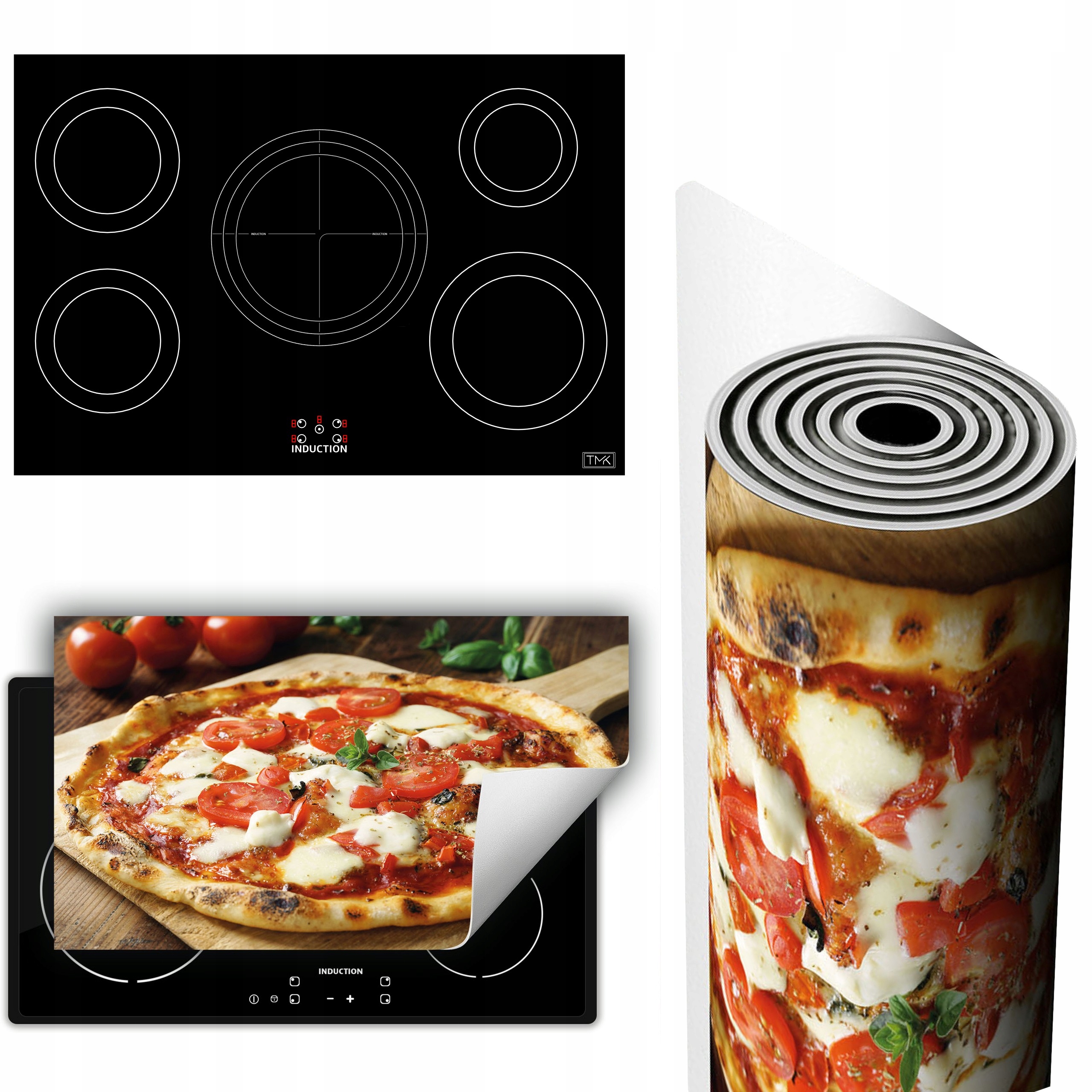 Vinylová Podložka Ochrana Kuchyňské Desky 90x52 pizza rajče