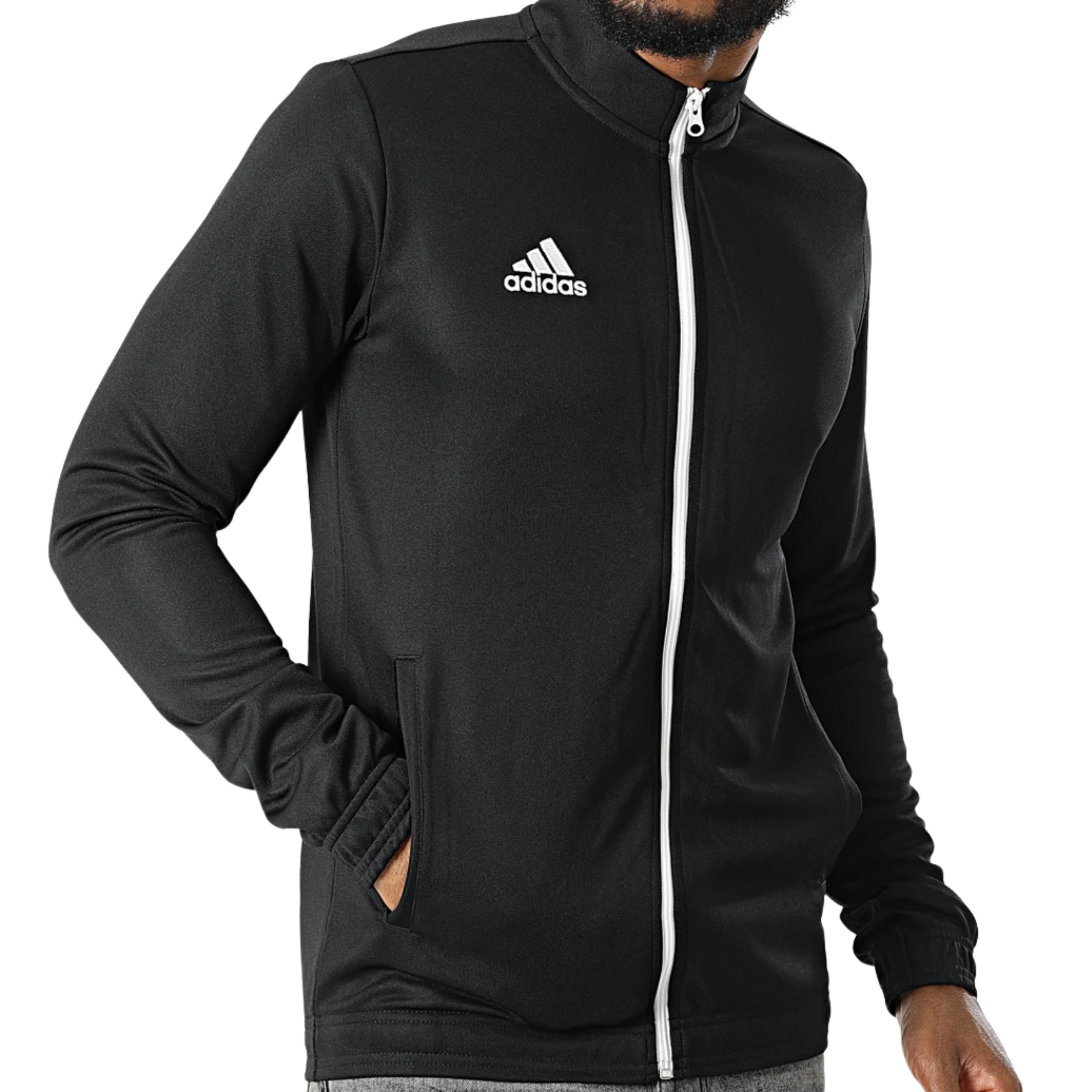 Adidas Pánská Mládežnická Sportovní Mikina Rozepínatelná Na Zip Bez Kapuce