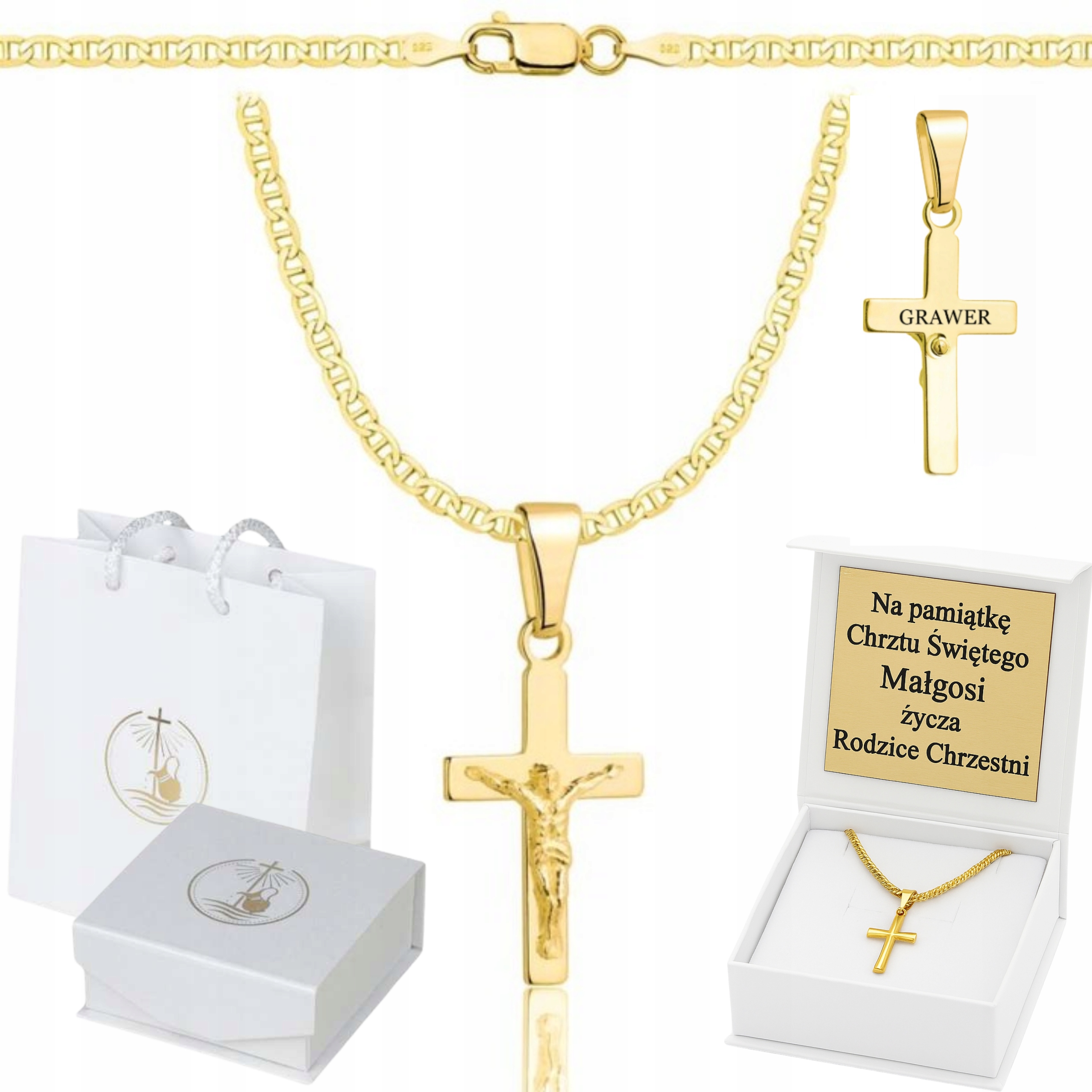 Řetízek Řetízek Gucci S Křížkem Pr 585 925 Gravírování Bonus